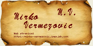 Mirko Vermezović vizit kartica